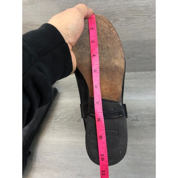 Charles David Women's US 8B Black Leather Back Zipper Square Toe Riding Boot - Picture 8 of 11